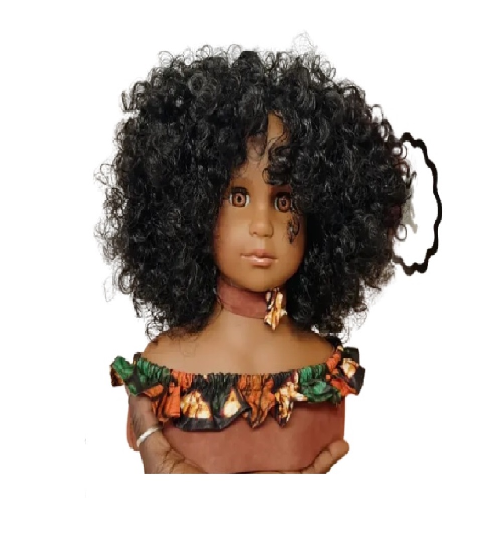 Tête à coiffer frisés